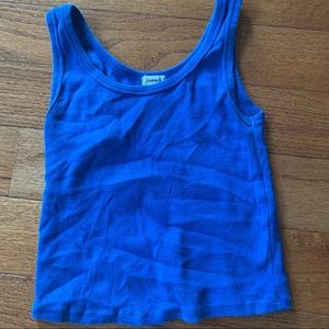 Garage - Ribbed Tank Top - blue